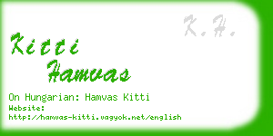 kitti hamvas business card